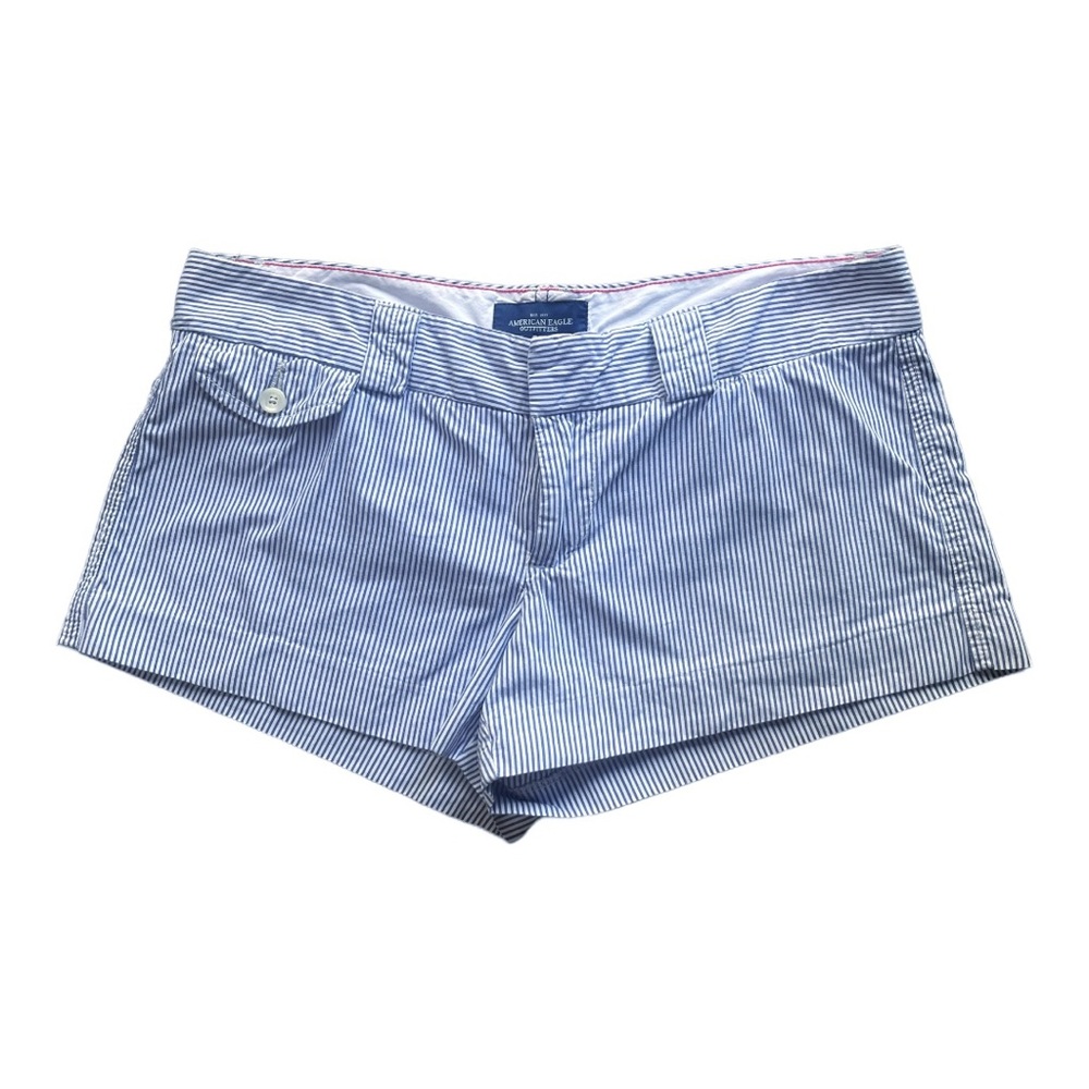 AMERICAN EAGLE Favorite Short Chino Blue Pinstripe
